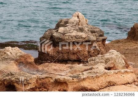 The Mediterranean coast in northern Israel The Mediterranean coast in northern Israel 128236066