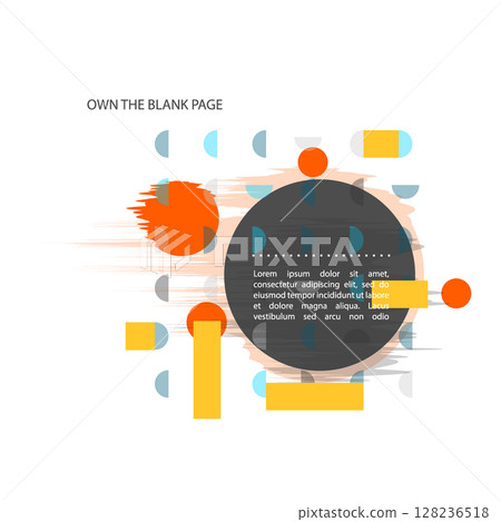 Vector round abstract modern design. Geometric circle elements Illustration Background 128236518