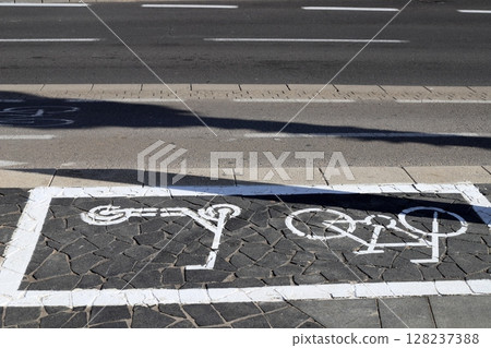 Road markings in Israel Road markings in Israel 128237388