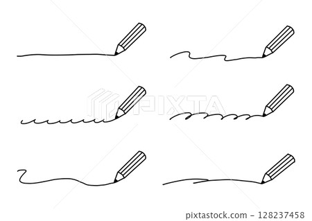 簡單的手繪線條插畫集-鉛筆、黑色 簡單的手繪線條插畫集-鉛筆、黑色 128237458
