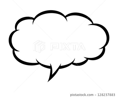 Vector illustration of a lively comic speech bubble Vector illustration of a lively comic speech bubble 128237883