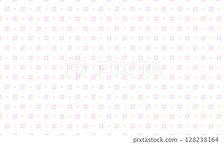 Rough pattern of eight pink lines and a yellow cross mark Rough pattern of eight pink lines and a yellow cross mark 128238164