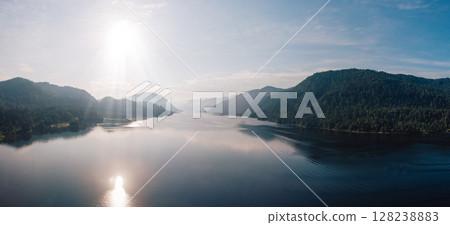 Lake Teletskoye in Altai Mountains Lake Teletskoye in Altai Mountains 128238883
