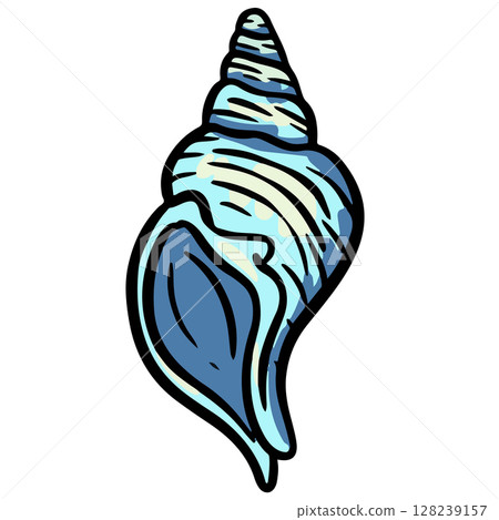 Hand drawn clipart illustration of seashell shell mollusc seaside shellfish Hand drawn clipart illustration of seashell shell mollusc seaside shellfish 128239157