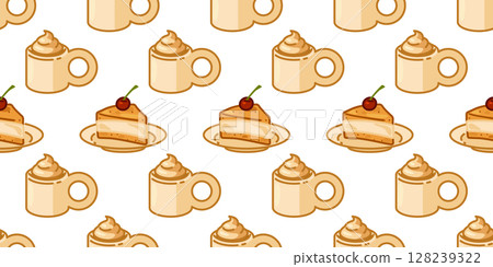Self-Care Dessert Seamless Pattern 128239322