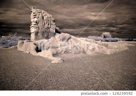 Casa Grande National Monument Infrared Sepia Tone 128239592