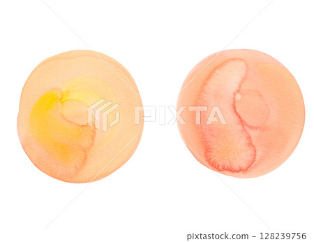 Hand-drawn watercolor material with smudges and textures 128239756