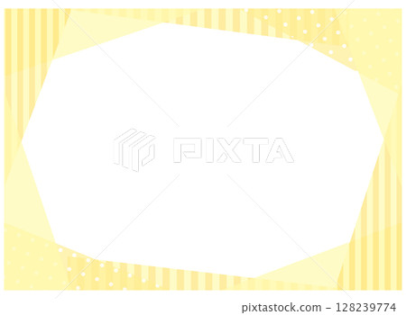 Simple and cute triangular collage-style frame in yellow 128239774