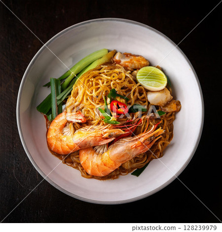 Hokkien Prawn Mee A Flavorful Delight 128239979