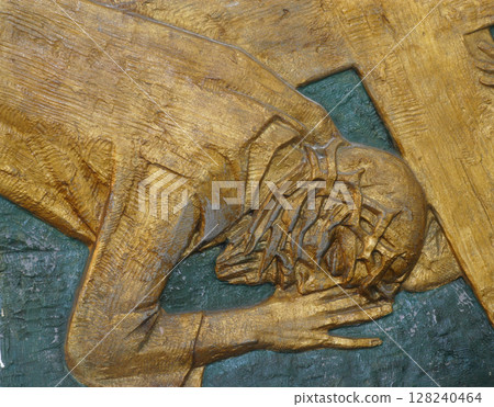 7th Station of the Cross - Jesus falls the second time 128240464