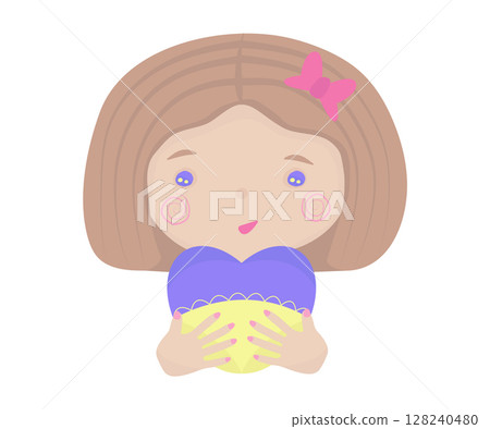 Cute Ukrainian girl, colorful illustration Cute Ukrainian girl, colorful illustration 128240480
