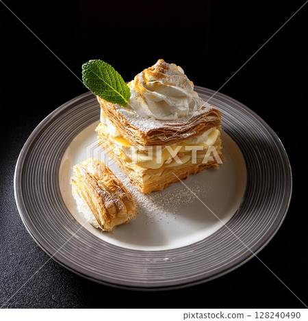 Delicious Vanilla Cream Puff Pastry Called Cremsnit 128240490