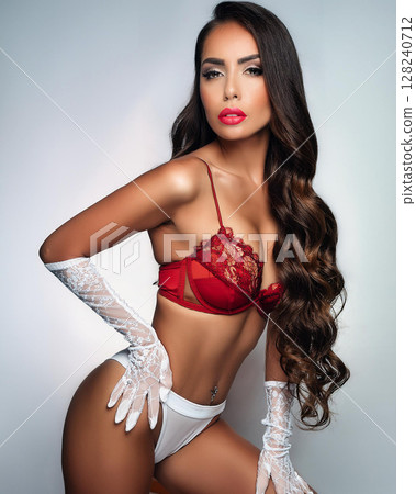 Beautiful Woman in Retro High-Waisted Briefs 128240712