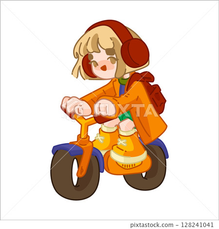 Autumn Girl on Bike Autumn Girl on Bike 128241041