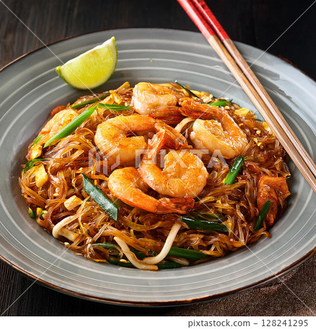Smoky Stir-Fried Char Kway Teow Delight 128241295