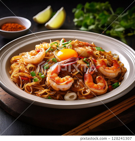 Smoky Stir-Fried Char Kway Teow Delight 128241307