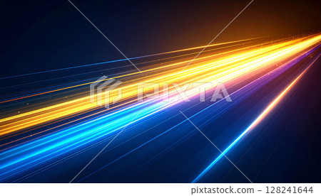 藍金燈光相交的限速線 128241644