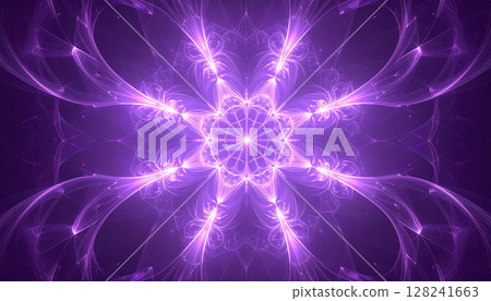 Fantastic purple light fractal art 128241663