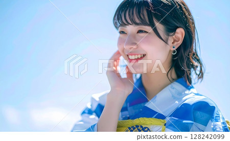 Yukata young lady 128242099