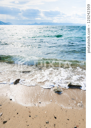 Beach scenery of Teshima, Shozu District, Kagawa Prefecture 128242309