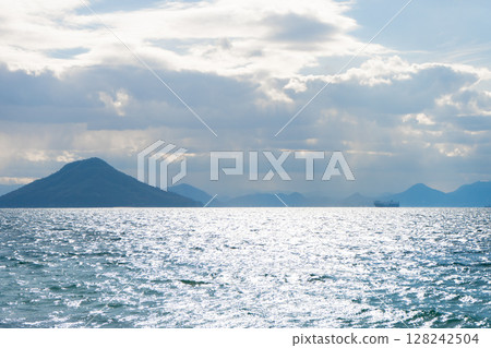Seascape of Teshima, Shozu District, Kagawa Prefecture 128242504