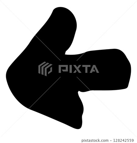 Hand drawn arrow illustrations. Black vector for direction pointers. 128242559