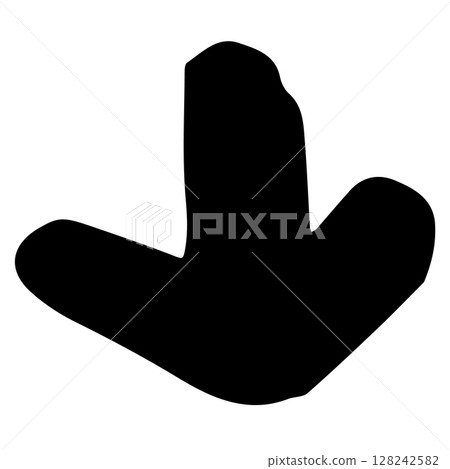 手繪箭頭插圖。黑色向量表示方向指針。 128242582