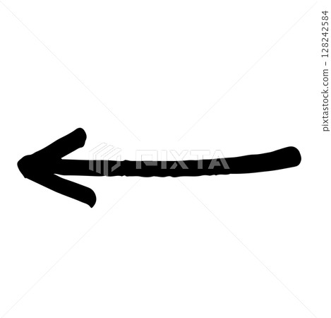 Hand drawn arrow illustrations. Black vector for direction pointers. 128242584