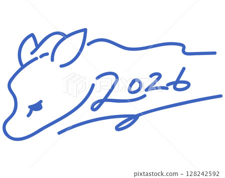 2026 手寫字母馬圖案 2026 手寫字母馬圖案 128242592