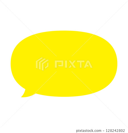 Simple speech bubble illustration, horizontal, oval 128242802