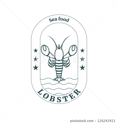 Vintage lobster logo Vintage lobster logo 128242913