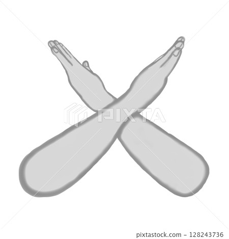 Cross gesture (gray) Cross gesture (gray) 128243736