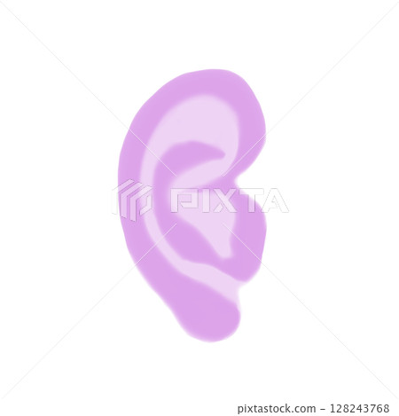 耳朵水彩（紫色） 128243768
