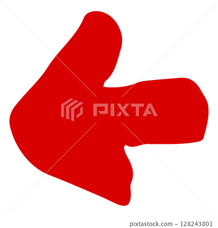 Hand drawn arrow illustration. Red vector for direction pointers. Hand drawn arrow illustration. Red vector for direction pointers. 128243801