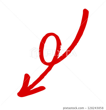 Hand drawn arrow illustration. Red vector for direction pointers. Hand drawn arrow illustration. Red vector for direction pointers. 128243858