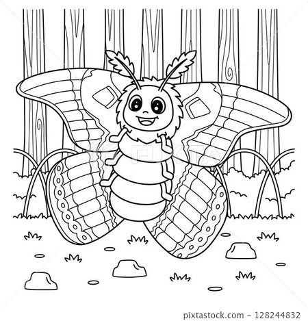 Insect Atlas Moth Animal Coloring Page for Kids Insect Atlas Moth Animal Coloring Page for Kids 128244832