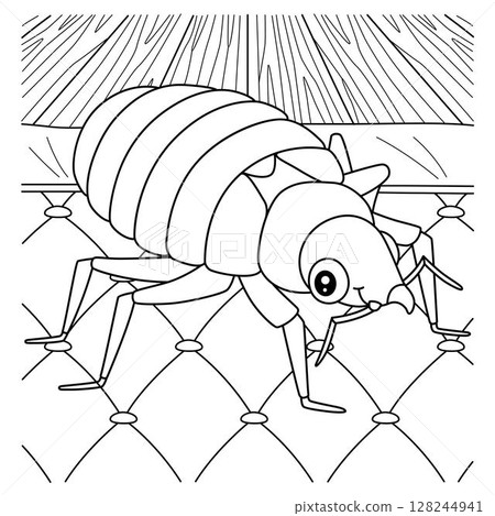 Insect Bed Bug Animal Coloring Page for Kids  128244941