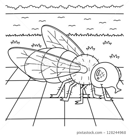 Insect Fruit Fly Animal Coloring Page for Kids Insect Fruit Fly Animal Coloring Page for Kids 128244968