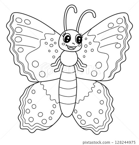 Insect Painted Lady Butterfly Animal Isolated  128244975