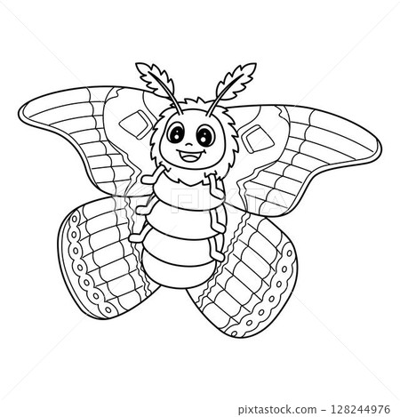 Insect Atlas Moth Animal Isolated Coloring Page Insect Atlas Moth Animal Isolated Coloring Page 128244976