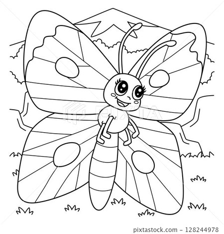 Insect Cabbage White Butterfly Coloring Page Insect Cabbage White Butterfly Coloring Page 128244978