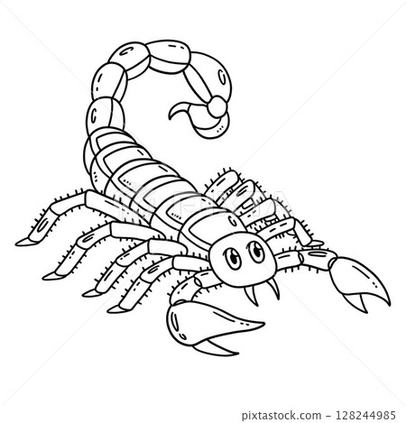 Desert Hairy Scorpion Isolated Coloring Page  128244985