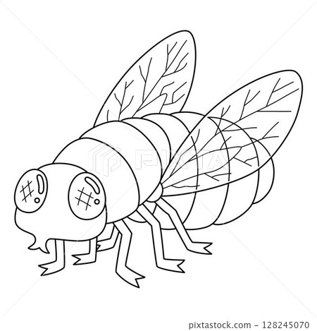 Insect Blow Fly Animal Isolated Coloring Page Insect Blow Fly Animal Isolated Coloring Page 128245070