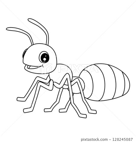 Insect Red Fire Ant Animal Isolated Coloring Page  128245087