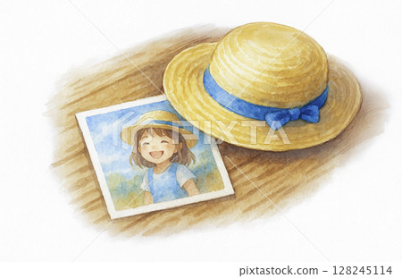 Straw hats and childhood memories 128245114