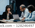 VC Fund board members brainstorming and discussing startup investment results in business meeting 128246497