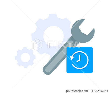 service time concept,empty state ui, infographic, icon 128246631