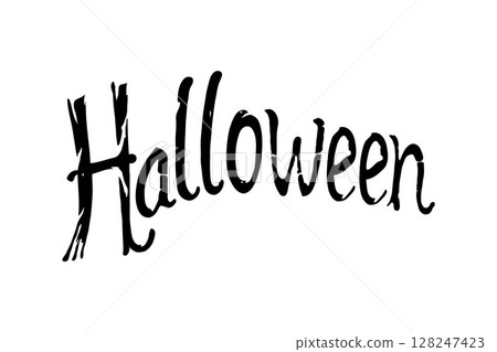 Halloween text in spooky font on white background. Halloween text in spooky font on white background. 128247423