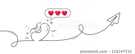 Beans line icon. Continuous line with share plane. Tasty seed sign. Vegan food symbol. Hearts rate review in speech bubble. Beans single line ribbon. Loop curve pattern. Vector Beans line icon. Continuous line with share plane. Tasty seed sign. Vegan food symbol. Hearts rate review in speech bubble. Beans single line ribbon. Loop curve pattern. Vector 128247532