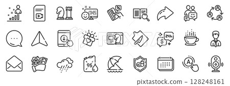 Rainy weather, Medical tablet and Love gift line icons pack. Share, Message, Paper plane icons. Search text, Ab testing, Beach umbrella web icon. Calendar, Credit card, Stats pictogram. Vector Rainy weather, Medical tablet and Love gift line icons pack. Share, Message, Paper plane icons. Search text, Ab testing, Beach umbrella web icon. Calendar, Credit card, Stats pictogram. Vector 128248161